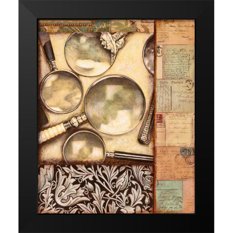 Stationary Black Modern Wood Framed Art Print by Osborne, Susan