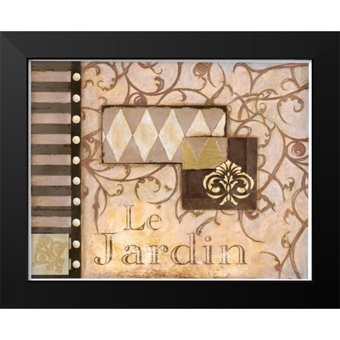 Le Jardin Black Modern Wood Framed Art Print by Osborne, Susan