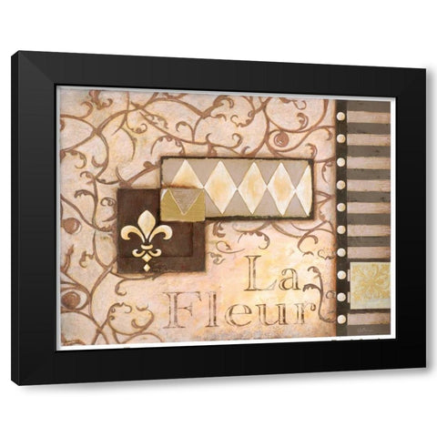 La Fleur Black Modern Wood Framed Art Print with Double Matting by Osborne, Susan