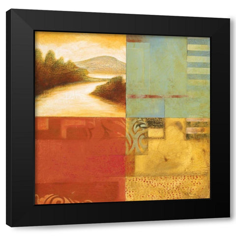 Lakeside Memories I Black Modern Wood Framed Art Print with Double Matting by Osborne, Susan