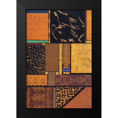 Continental Drift IV Black Modern Wood Framed Art Print by Palmer, Michael