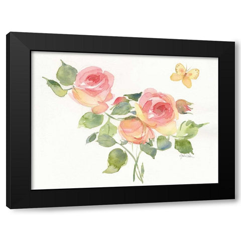 Roses I Black Modern Wood Framed Art Print with Double Matting by Paton, Julie