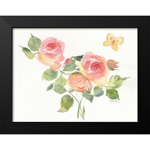 Roses I Black Modern Wood Framed Art Print by Paton, Julie