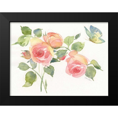 Roses II Black Modern Wood Framed Art Print by Paton, Julie