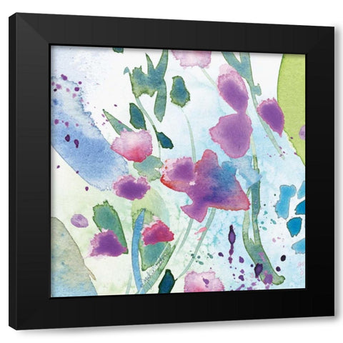 Wildflower Dance I Black Modern Wood Framed Art Print with Double Matting by Paton, Julie