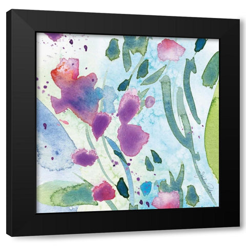 Wildflower Dance II Black Modern Wood Framed Art Print with Double Matting by Paton, Julie