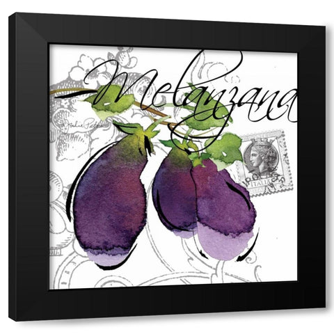 Alfresco Italia II Black Modern Wood Framed Art Print with Double Matting by Paton, Julie