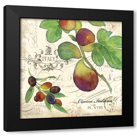 Cucina Italiana III Black Modern Wood Framed Art Print with Double Matting by Paton, Julie