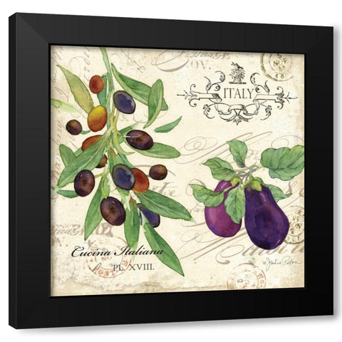 Cucina Italiana IV Black Modern Wood Framed Art Print with Double Matting by Paton, Julie