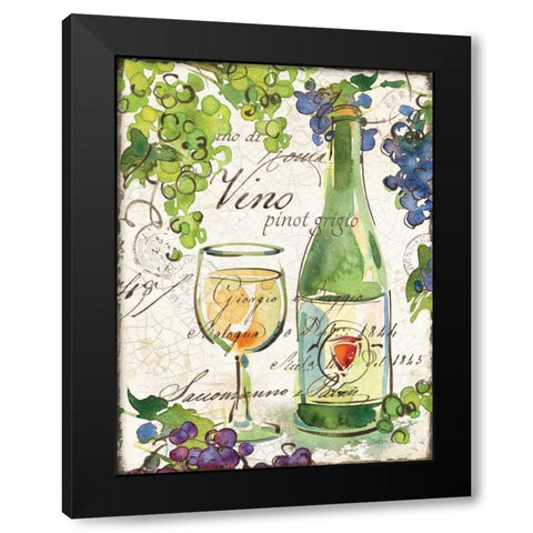 Vin Pinot Black Modern Wood Framed Art Print with Double Matting by Paton, Julie