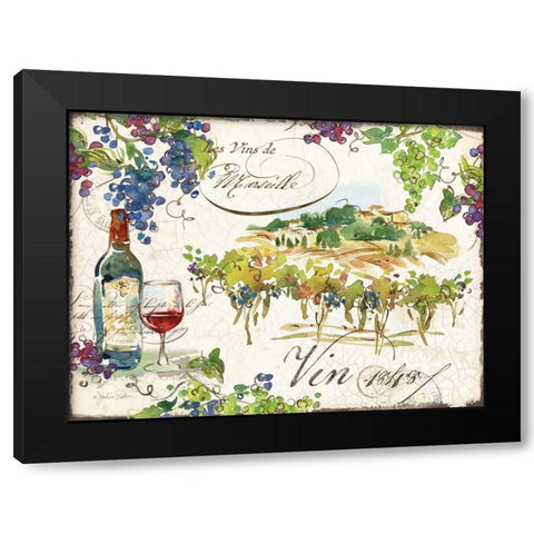 On the Vineyard I Black Modern Wood Framed Art Print by Paton, Julie