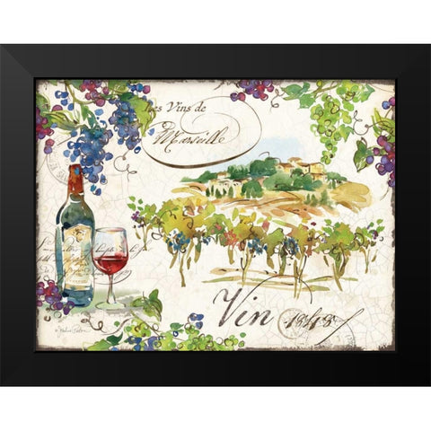 On the Vineyard I Black Modern Wood Framed Art Print by Paton, Julie