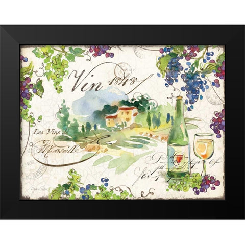 On the Vineyard II Black Modern Wood Framed Art Print by Paton, Julie