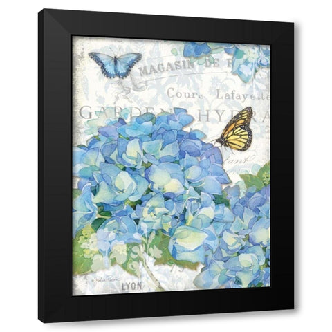 Garden Hydrangea I Black Modern Wood Framed Art Print with Double Matting by Paton, Julie