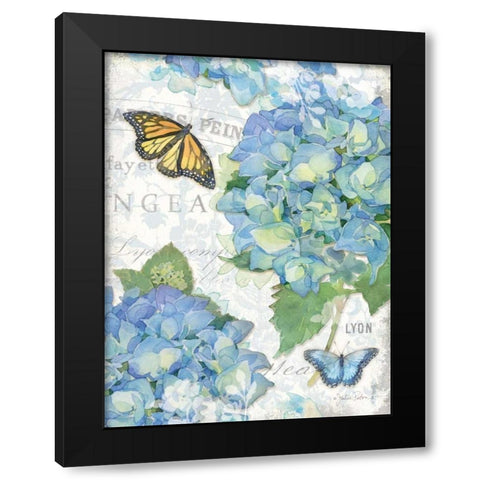 Garden Hydrangea II Black Modern Wood Framed Art Print with Double Matting by Paton, Julie