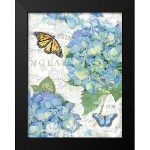 Garden Hydrangea II Black Modern Wood Framed Art Print by Paton, Julie