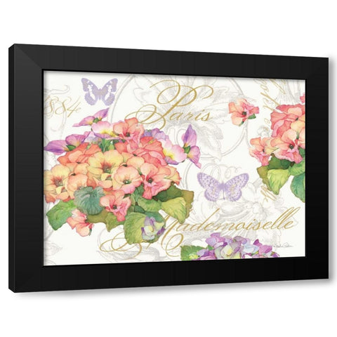 Primrose Mademoiselle Black Modern Wood Framed Art Print with Double Matting by Paton, Julie