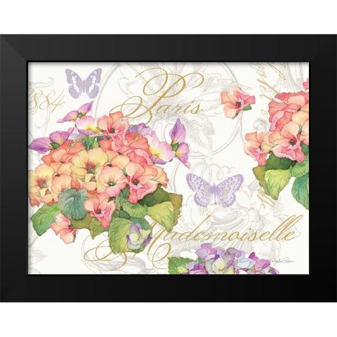 Primrose Mademoiselle Black Modern Wood Framed Art Print by Paton, Julie