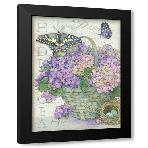 Hydrangea Folio Black Modern Wood Framed Art Print with Double Matting by Paton, Julie