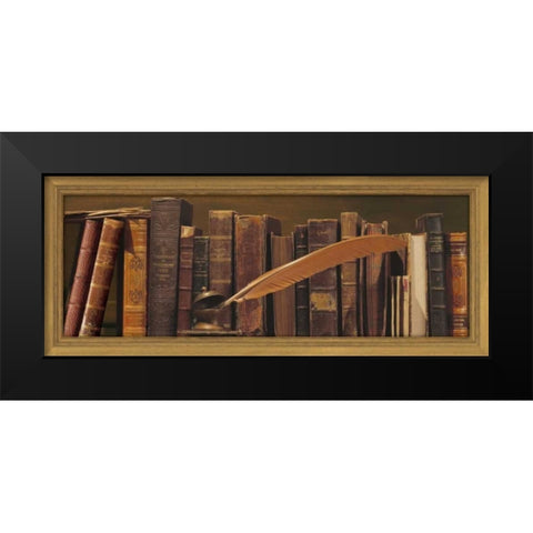 Librairie II Black Modern Wood Framed Art Print by Pelletier, Alain