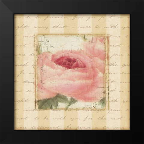 Rose and Romance I Black Modern Wood Framed Art Print by Pela Design