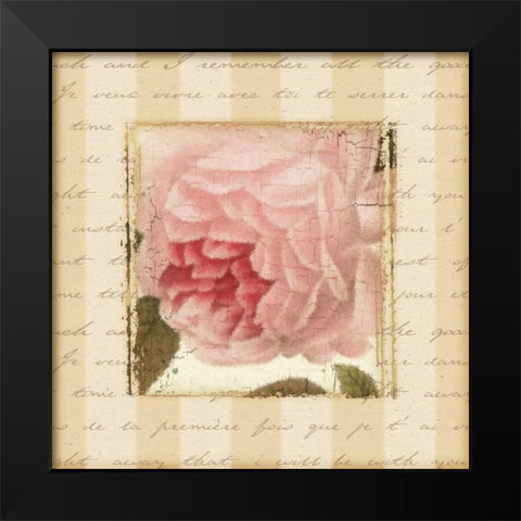 Rose and Romance II Black Modern Wood Framed Art Print by Pela Design