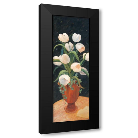 Tulips by Night Black Modern Wood Framed Art Print by Platt, Leila