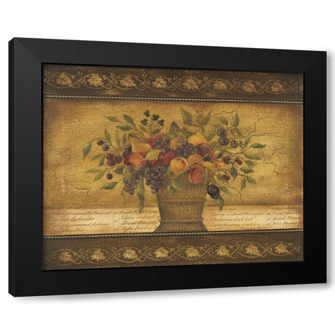 Old World Abundance I Black Modern Wood Framed Art Print with Double Matting by Poloson, Kimberly