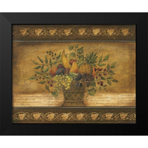 Old World Abundance II Black Modern Wood Framed Art Print by Poloson, Kimberly