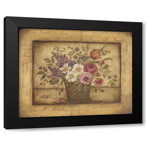 Paris Bouquet I Black Modern Wood Framed Art Print by Poloson, Kimberly