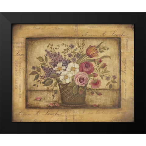 Paris Bouquet I Black Modern Wood Framed Art Print by Poloson, Kimberly
