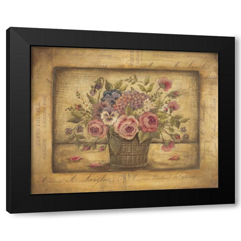 Paris Bouquet II Black Modern Wood Framed Art Print by Poloson, Kimberly