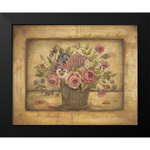 Paris Bouquet II Black Modern Wood Framed Art Print by Poloson, Kimberly