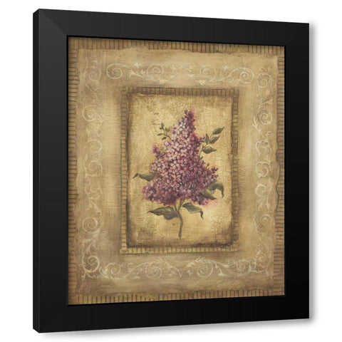 Savin Lilac Black Modern Wood Framed Art Print with Double Matting by Poloson, Kimberly