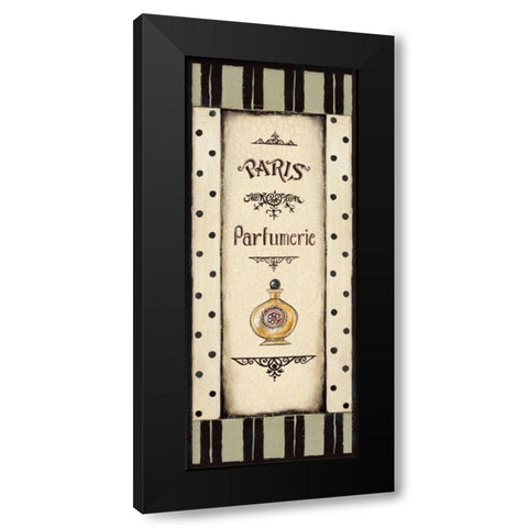 Perfume Bottle Black Modern Wood Framed Art Print by Poloson, Kimberly