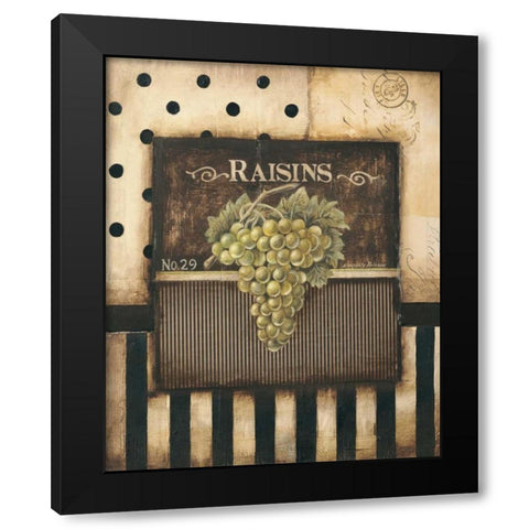 Raisins Black Modern Wood Framed Art Print with Double Matting by Poloson, Kimberly