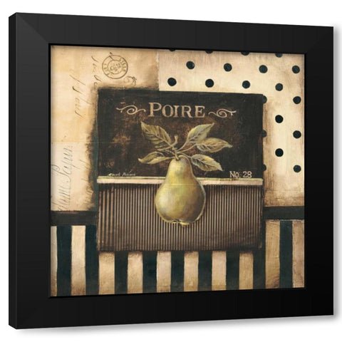 Poire - square Black Modern Wood Framed Art Print with Double Matting by Poloson, Kimberly