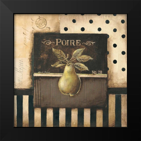 Poire - square Black Modern Wood Framed Art Print by Poloson, Kimberly