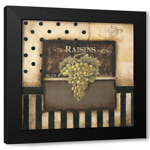 Raisins - square Black Modern Wood Framed Art Print with Double Matting by Poloson, Kimberly