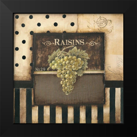 Raisins - square Black Modern Wood Framed Art Print by Poloson, Kimberly