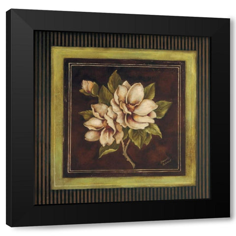 Magnolia I Black Modern Wood Framed Art Print by Poloson, Kimberly