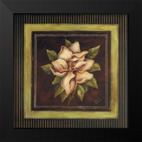 Magnolia II Black Modern Wood Framed Art Print by Poloson, Kimberly