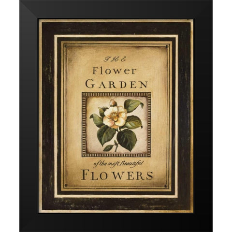 Flower Garden I Black Modern Wood Framed Art Print by Poloson, Kimberly