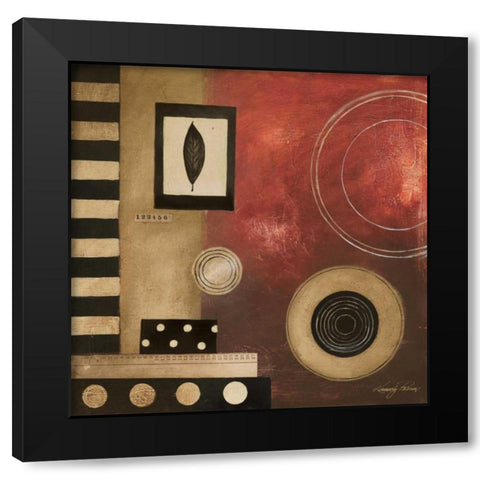Radius I Black Modern Wood Framed Art Print with Double Matting by Poloson, Kimberly