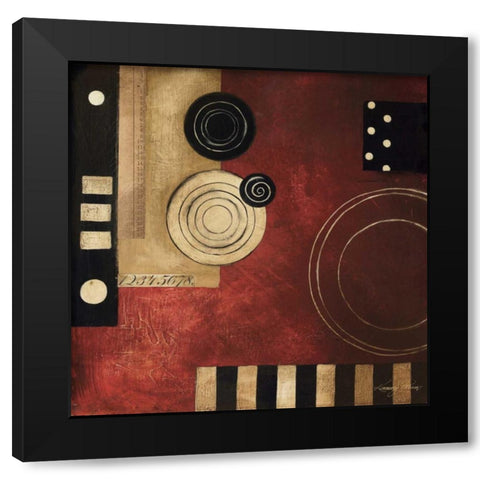 Radius II Black Modern Wood Framed Art Print with Double Matting by Poloson, Kimberly