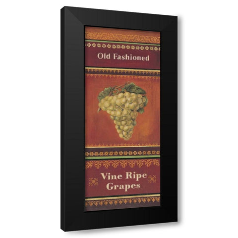 Vine Ripe Grapes Black Modern Wood Framed Art Print with Double Matting by Poloson, Kimberly