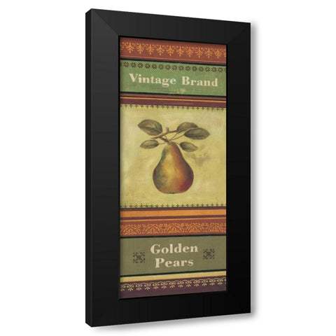 Golden Pears Black Modern Wood Framed Art Print with Double Matting by Poloson, Kimberly