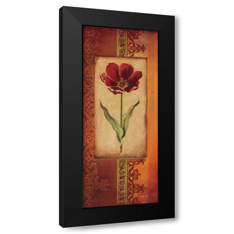 Mediterranean Tulip I Black Modern Wood Framed Art Print with Double Matting by Poloson, Kimberly