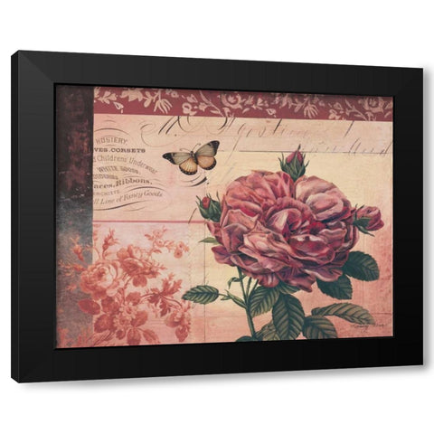 Le Rose a Monte I Black Modern Wood Framed Art Print by Poloson, Kimberly