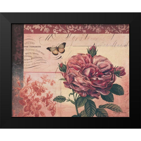 Le Rose a Monte I Black Modern Wood Framed Art Print by Poloson, Kimberly